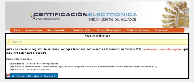 firma electrónica banco central