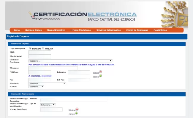 firma electrónica banco central